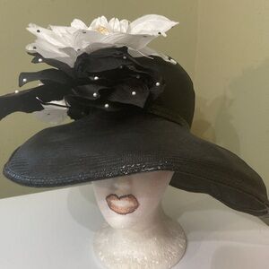 Beautiful Black Church Dress Hat by Jack McConnell